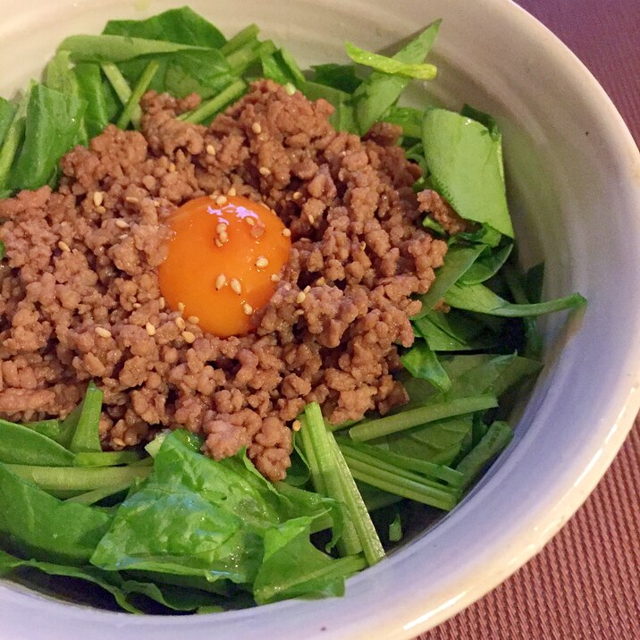 5分でできる★焼肉のたれ味そぼろ丼